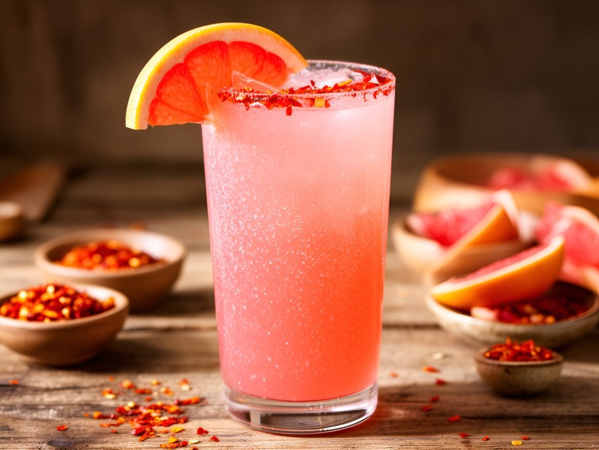 Spicy Grapefruit Spritz with Chili Infusion