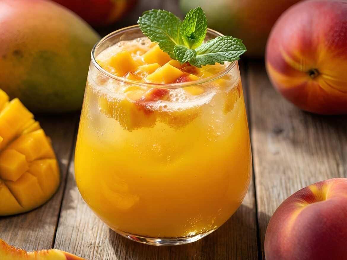 Spicy Mango-Peach Refresher Delight