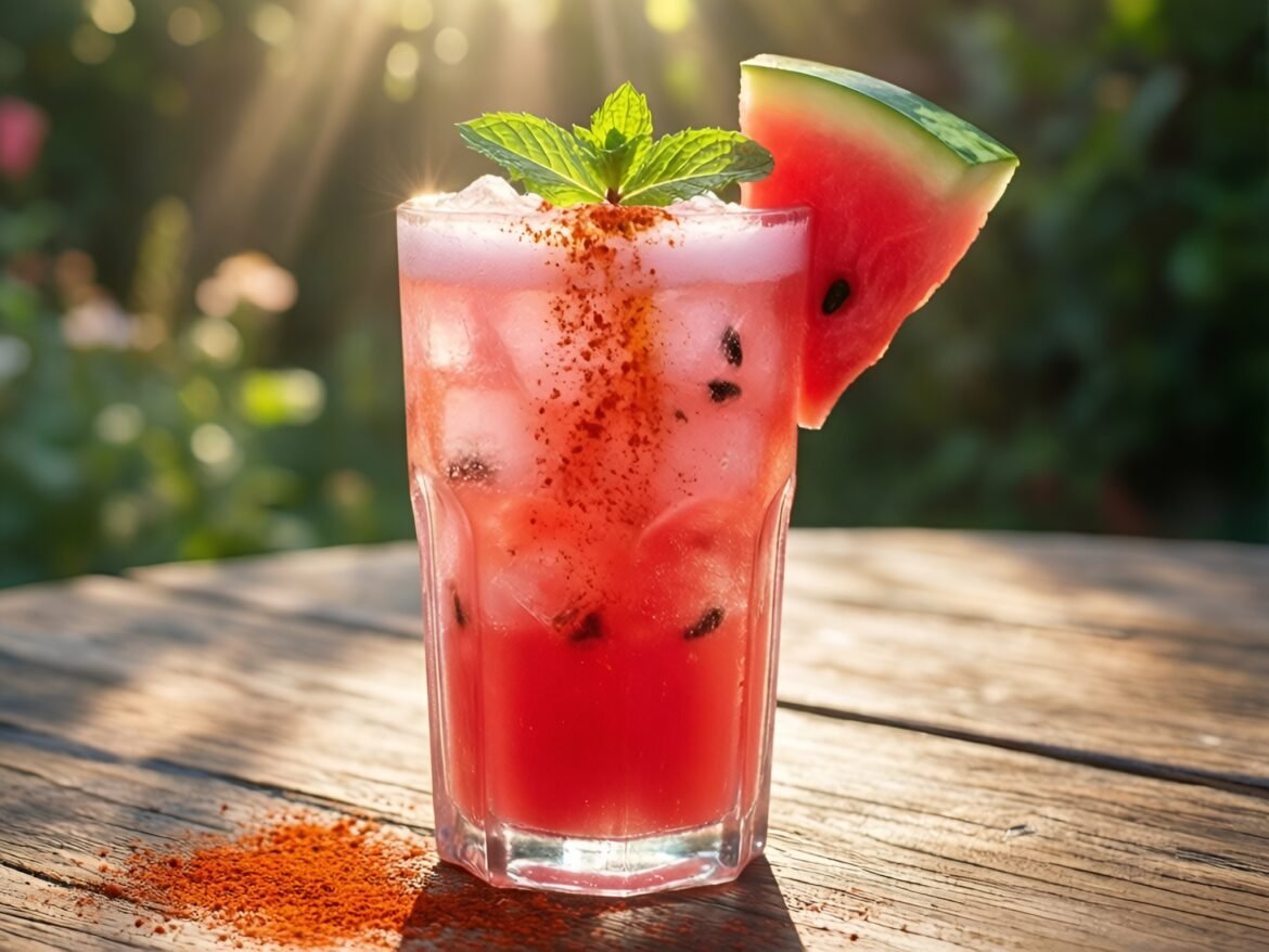 Spicy Mint-Chili Watermelon Refresher