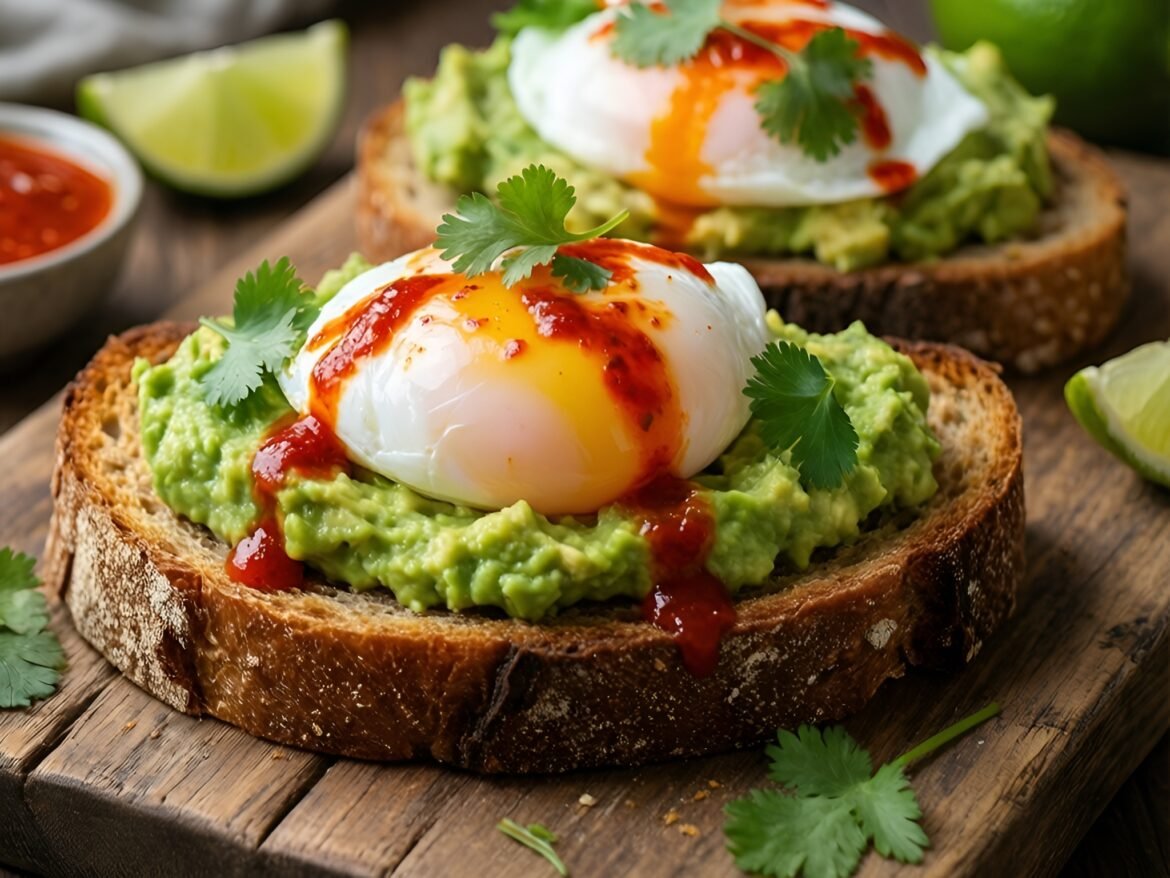 Spicy Sunrise Avocado Toast with Poached Egg