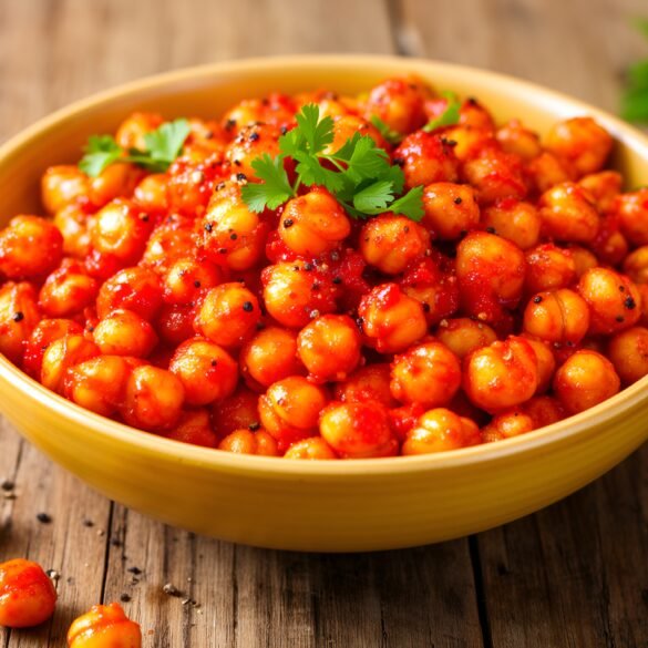 Spicy-Sweet Sriracha Honey Roasted Chickpeas