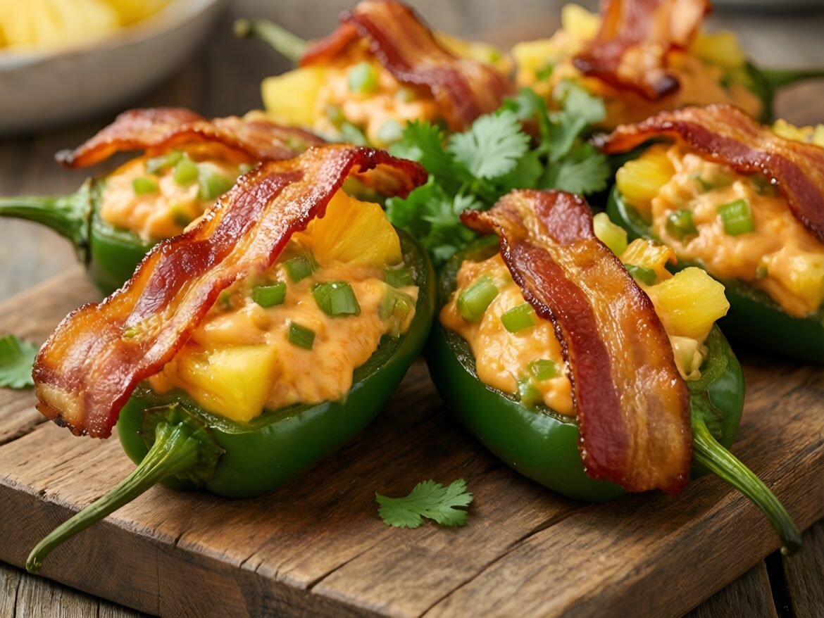 Sweet and Spicy Pineapple Jalapeño Popper Bites
