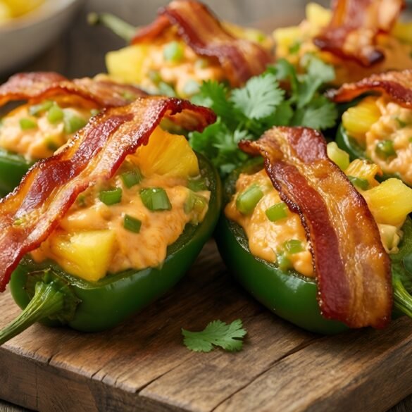 Sweet and Spicy Pineapple Jalapeño Popper Bites
