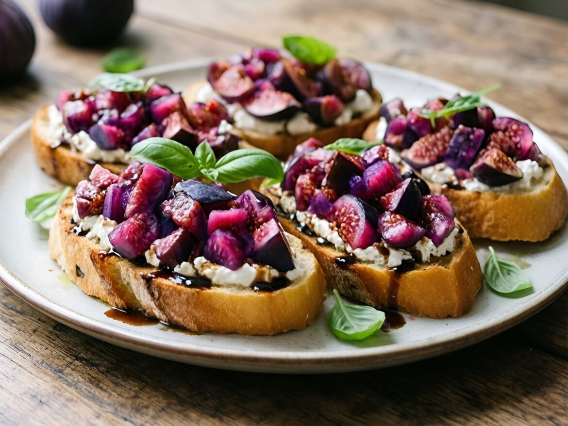 Sweet and Tangy Fig-Balsamic Bruschetta