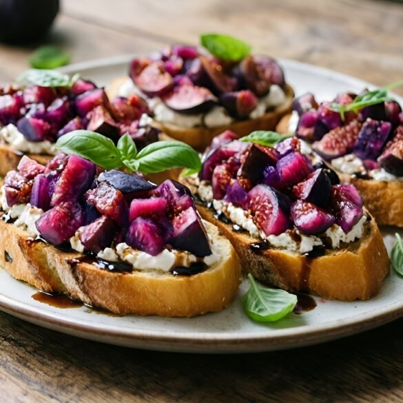 Sweet and Tangy Fig-Balsamic Bruschetta