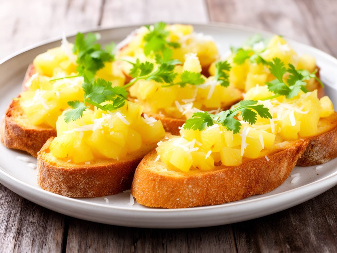 Tangy Pineapple-Coconut Bruschetta