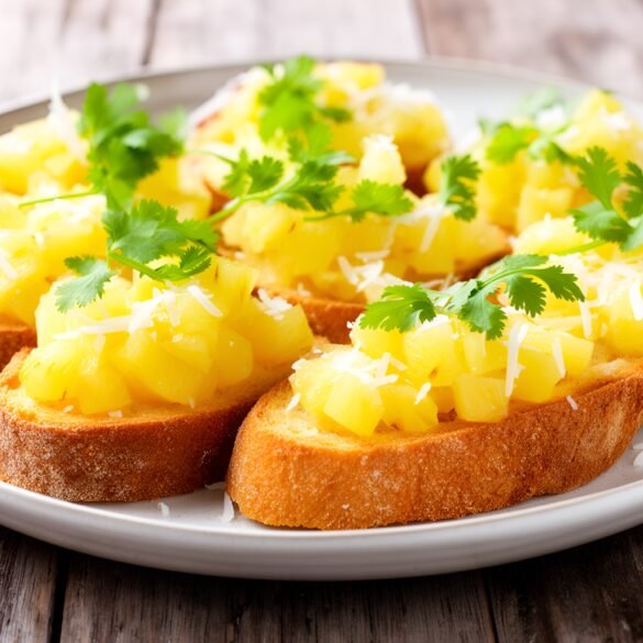 Tangy Pineapple-Coconut Bruschetta
