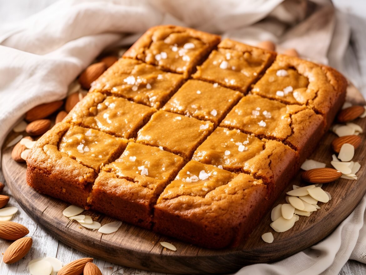 Velvet Almond Butter Blondies
