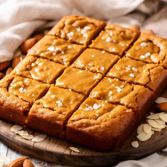 Velvet Almond Butter Blondies
