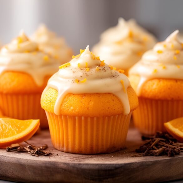 Velvet Citrus-Chai Infused Cupcakes