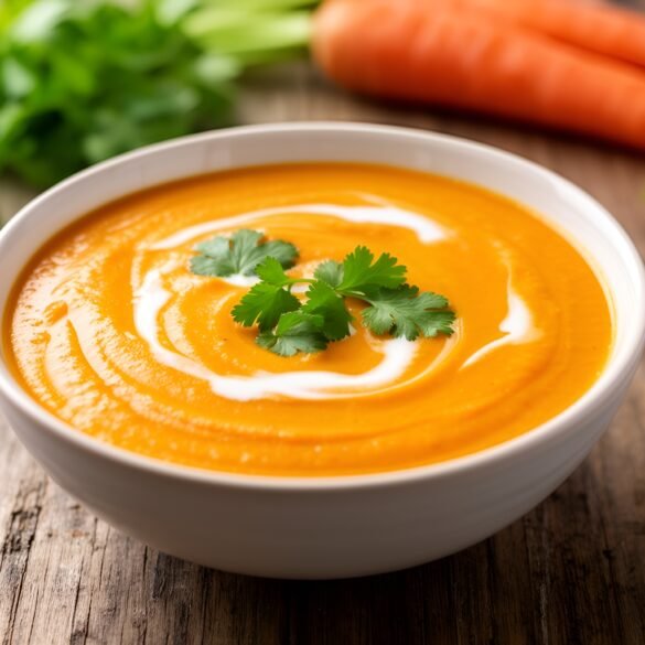 Velvety Coconut-Curry Carrot Soup with a Fresh Cilantro Twist