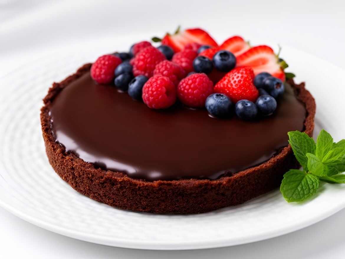 Velvety Midnight Chocolate Berry Tart
