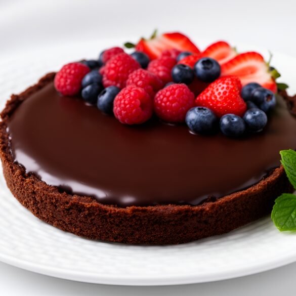 Velvety Midnight Chocolate Berry Tart