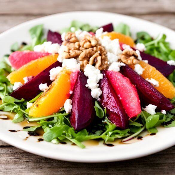 Vibrant Roasted Beet and Citrus Salad with Feta Crumbles