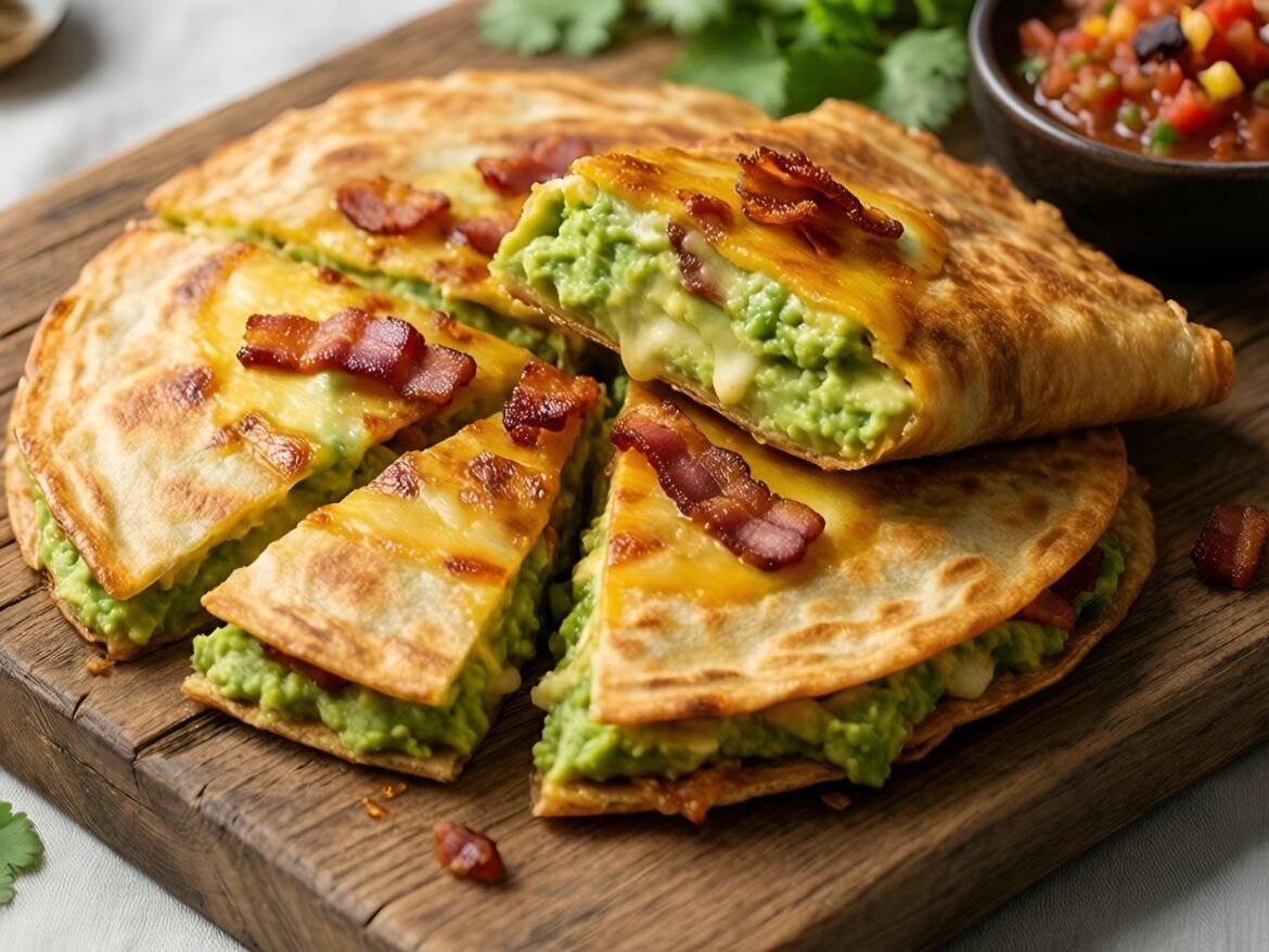 Zesty Avocado-Bacon Breakfast Quesadilla