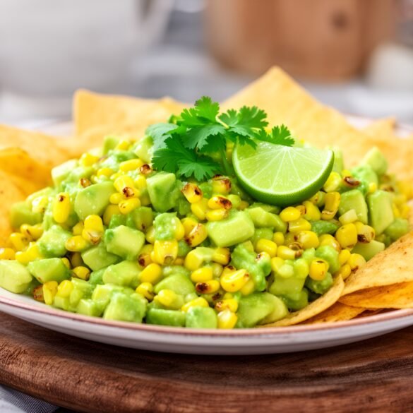 Zesty Fiery Roasted Corn and Avocado Salsa Bites