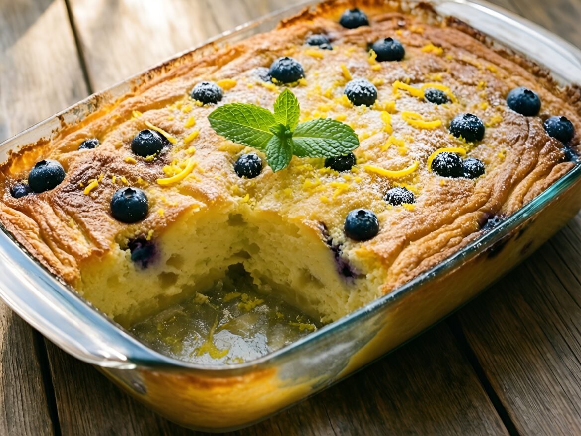 Zesty Lemon-Blueberry Overnight French Toast Casserole