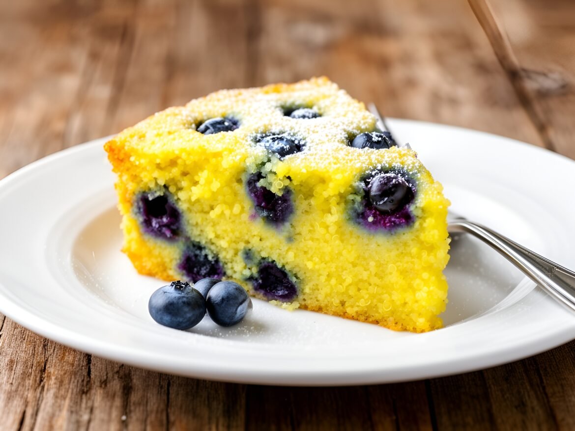 Zesty Lemon-Blueberry Quinoa Breakfast Cake