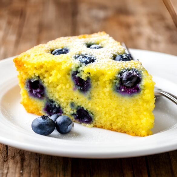 Zesty Lemon-Blueberry Quinoa Breakfast Cake