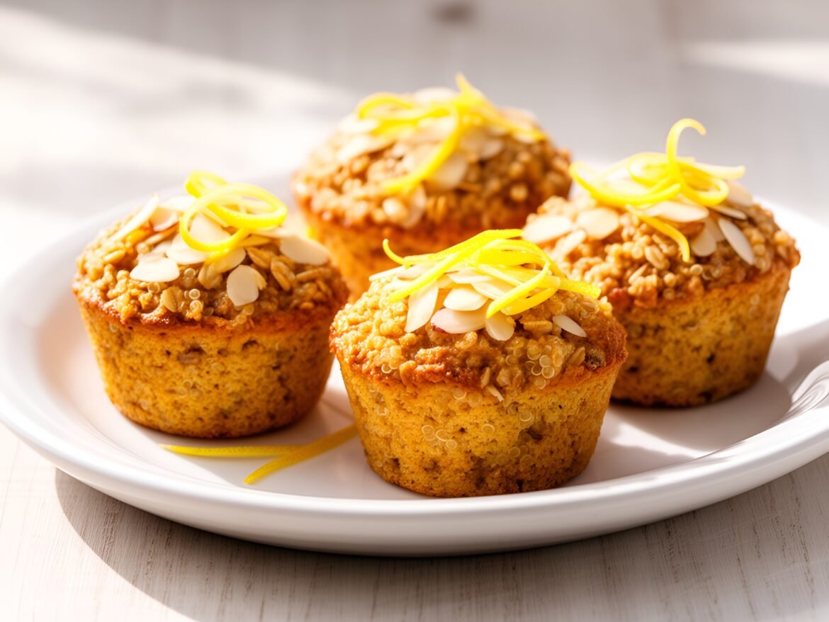 Zesty Lemon-Quinoa Breakfast Cups with Crunchy Almonds