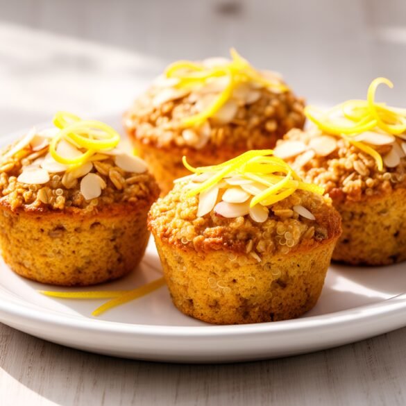 Zesty Lemon-Quinoa Breakfast Cups with Crunchy Almonds