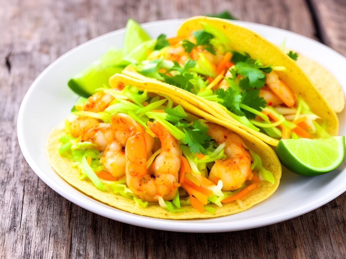 Zesty Lime-Cilantro Shrimp Tacos with Crunchy Slaw