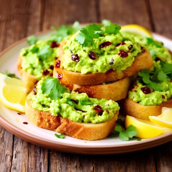 Zesty Spicy Chipotle-Lemon Avocado Toast Bites