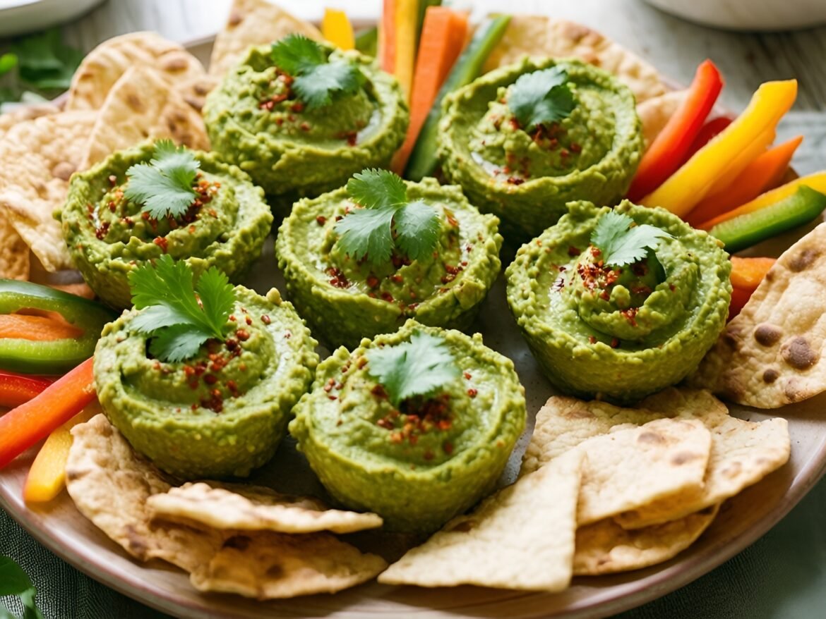 Zesty Spicy Garlic-Avocado Hummus Bites