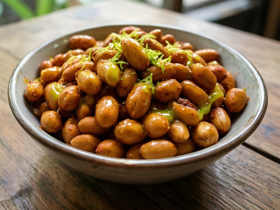 Zesty Spicy Thai Peanuts with Lime Drizzle