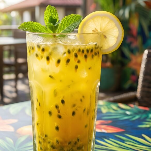 Zesty Tropical Passionfruit-Ginger Punch