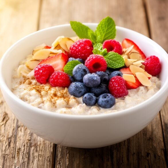 Berry Bliss Overnight Oats with Almond Crunch
