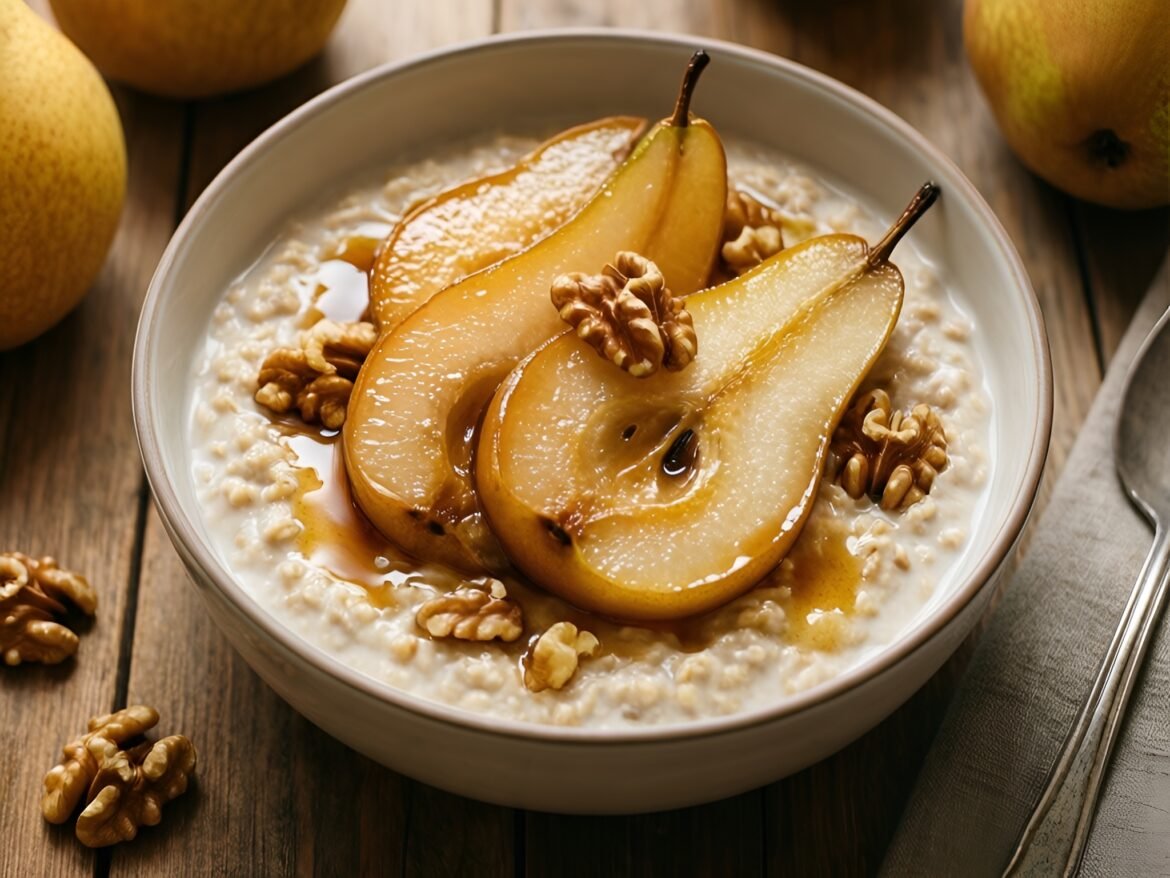 Caramelized Pear and Walnut Overnight Oats