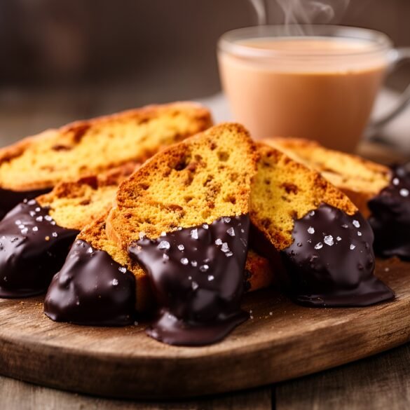 Chai-Spiced Biscotti with a Chocolate Dip