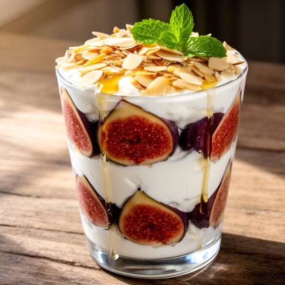 Decadent Honeyed Fig and Almond Greek Yogurt Parfait