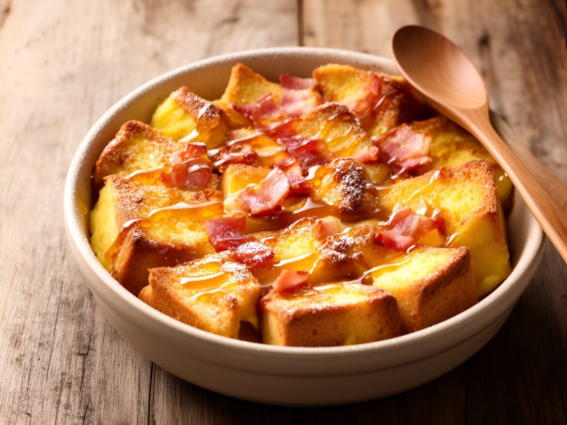 Decadent Maple-Bourbon Bacon French Toast Casserole