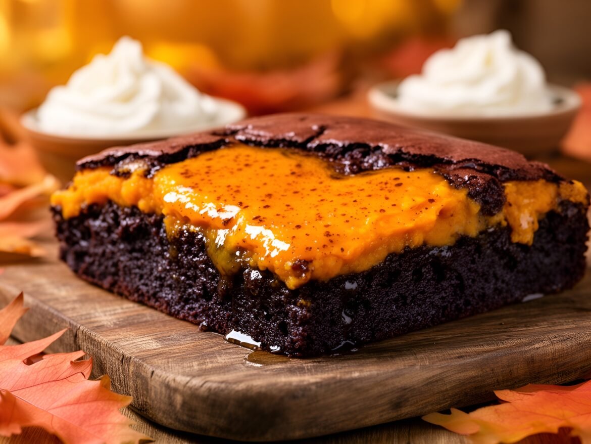 Decadent Maple-Infused Pumpkin Pie Brownies