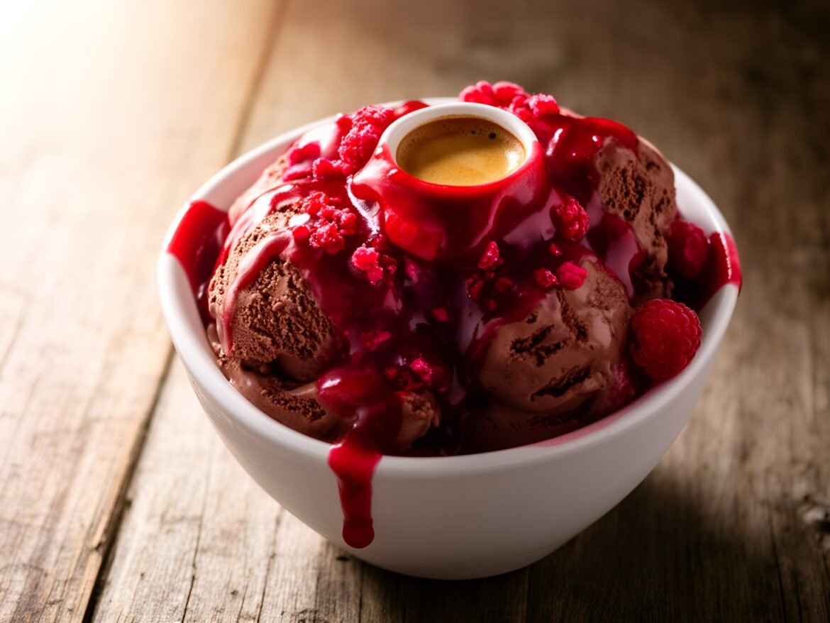 Ethereal Raspberry-Chocolate Affogato Bliss