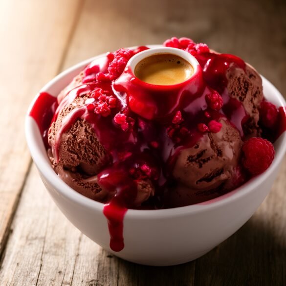 Ethereal Raspberry-Chocolate Affogato Bliss