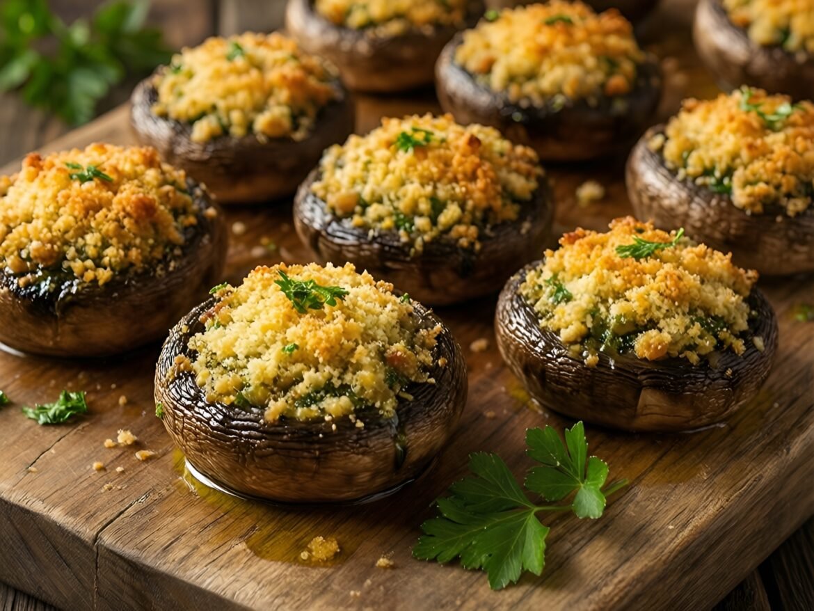 Savory Herb and Parmesan Stuffed Mushroom Caps