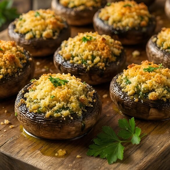 Savory Herb and Parmesan Stuffed Mushroom Caps