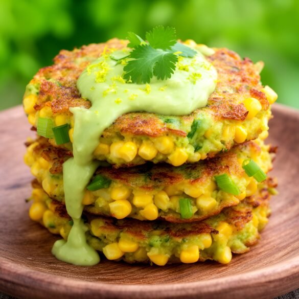 Spicy Chili-Infused Corn Fritters with Creamy Avocado Dip