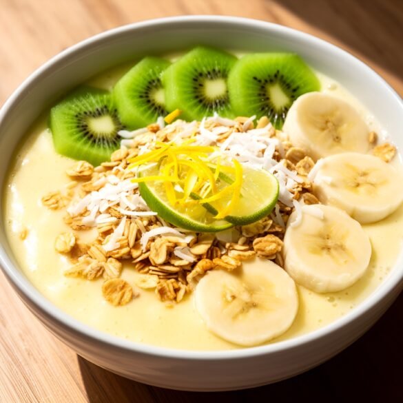Tropical Coconut-Lime Sunrise Smoothie Bowl