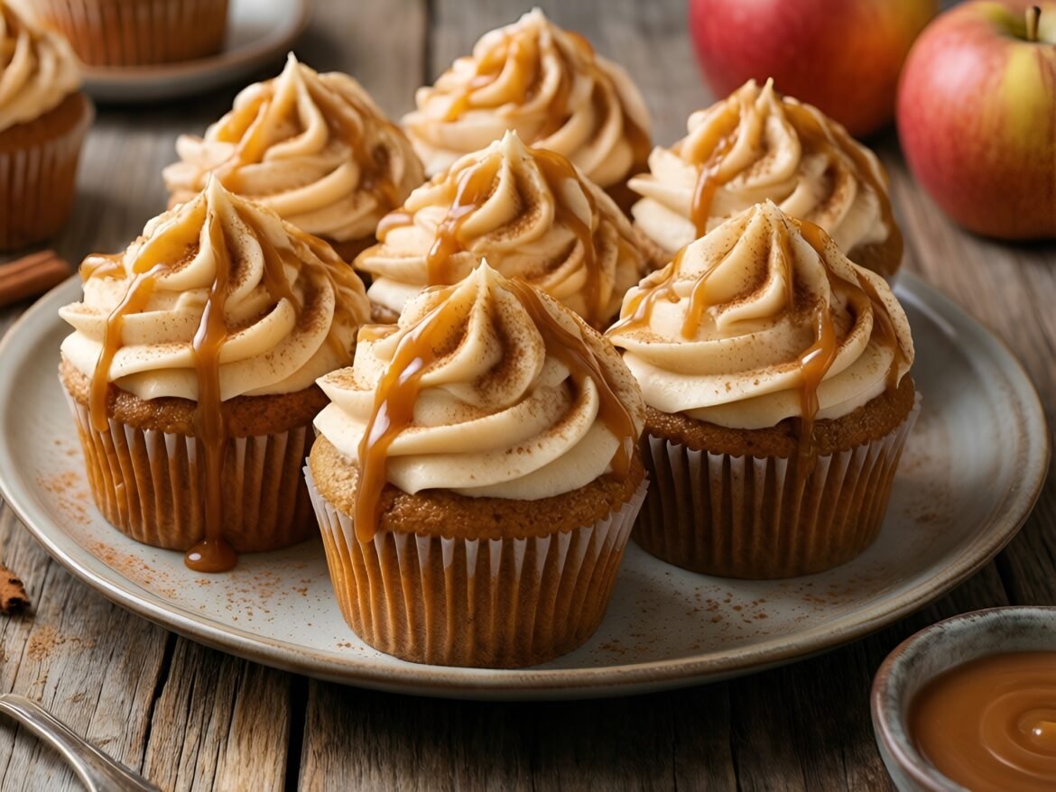 Velvety Caramel-Apple Spice Cupcakes