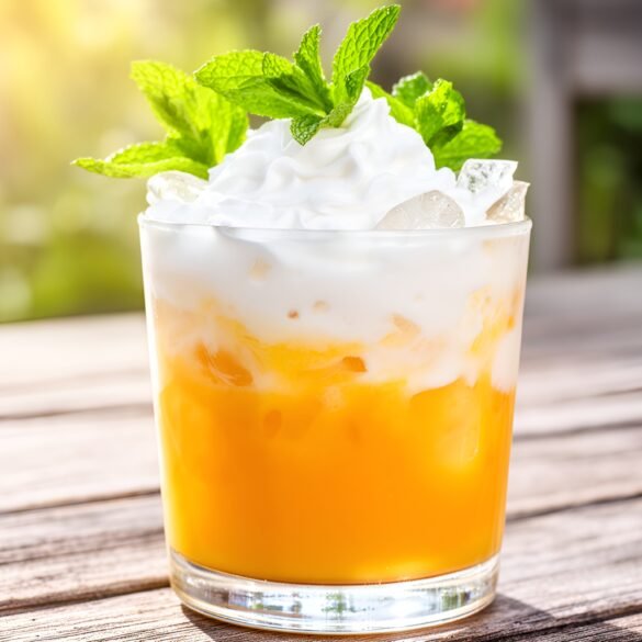 Whipped Coconut-Mango Mocktail Delight