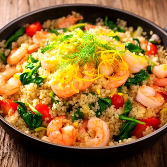 Zesty Lemon-Dill Shrimp and Quinoa Skillet
