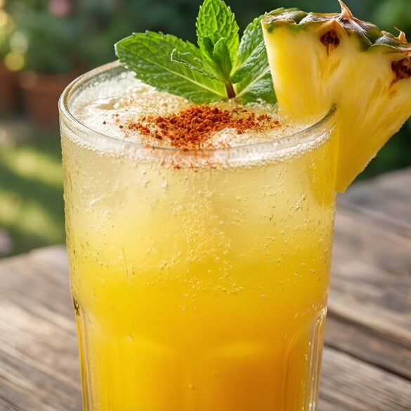Zesty Spiced Pineapple Cooler with Mint