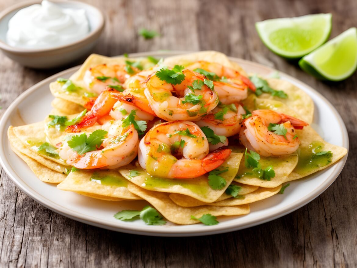 Zingy Cilantro-Lime Shrimp Bites on Tortilla Crisps