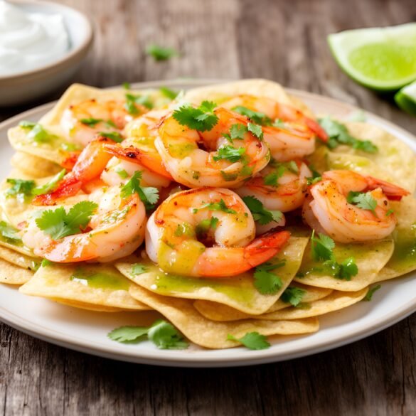 Zingy Cilantro-Lime Shrimp Bites on Tortilla Crisps