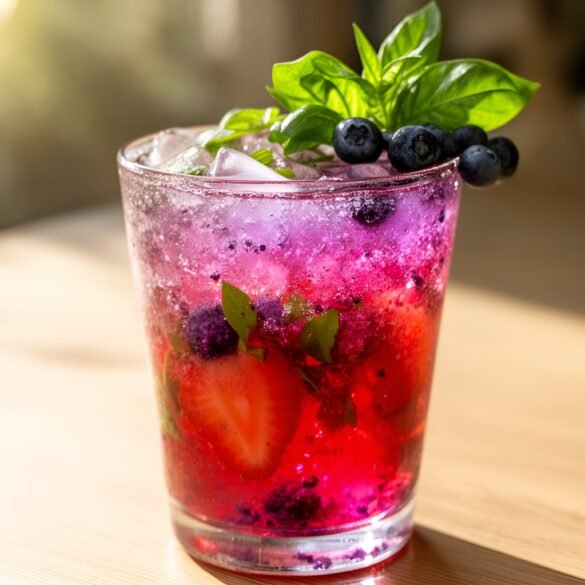 Berry Basil Sparkler: A Refreshing Summer Drink