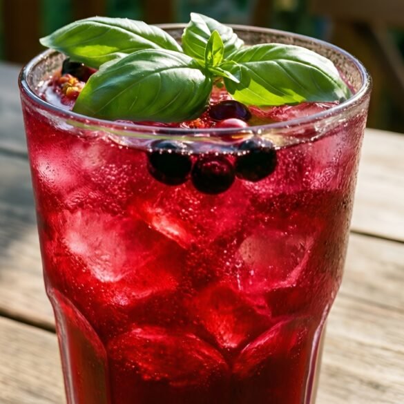Bright Berry-Basil Sparkler